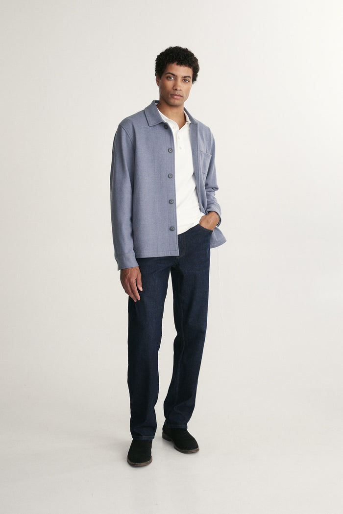 Boiled wool overshirt