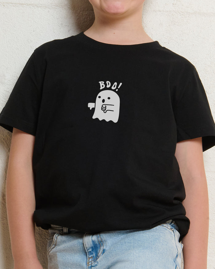 Boo Ghost Black Kids T-Shirt