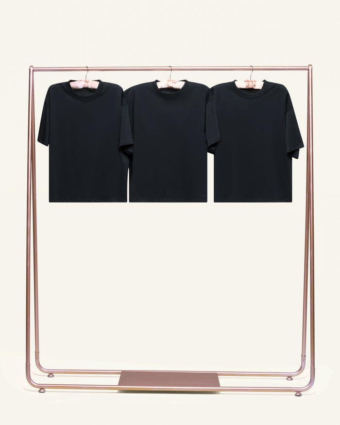 Boxy Tee 3-Pack: Black