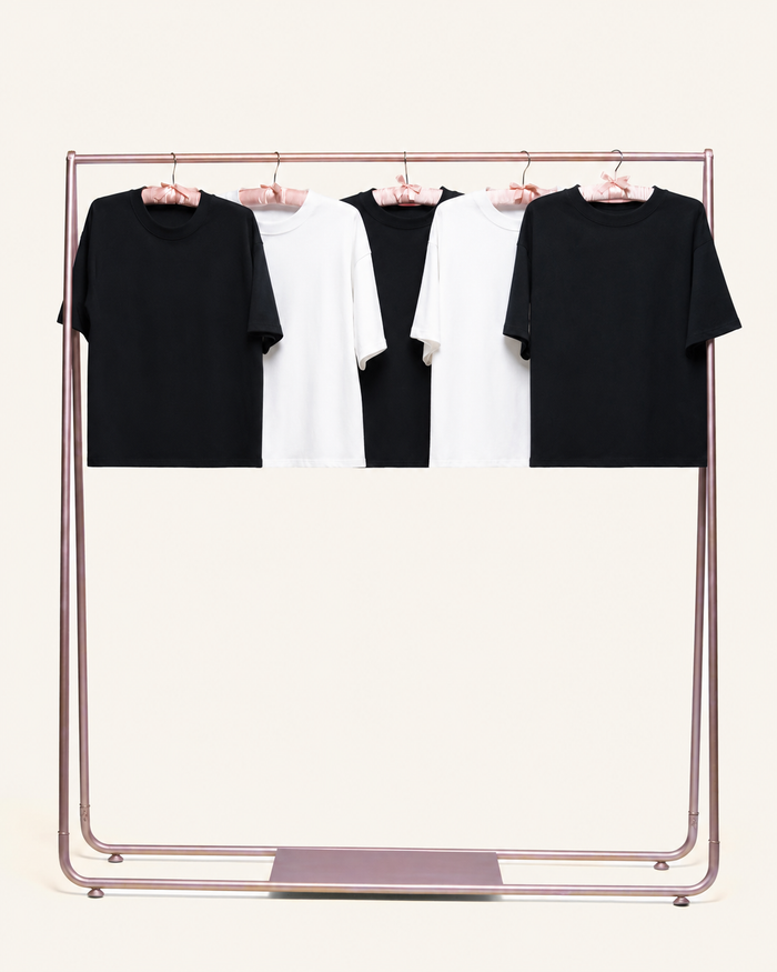 Boxy Tee 5-Pack: Black, White