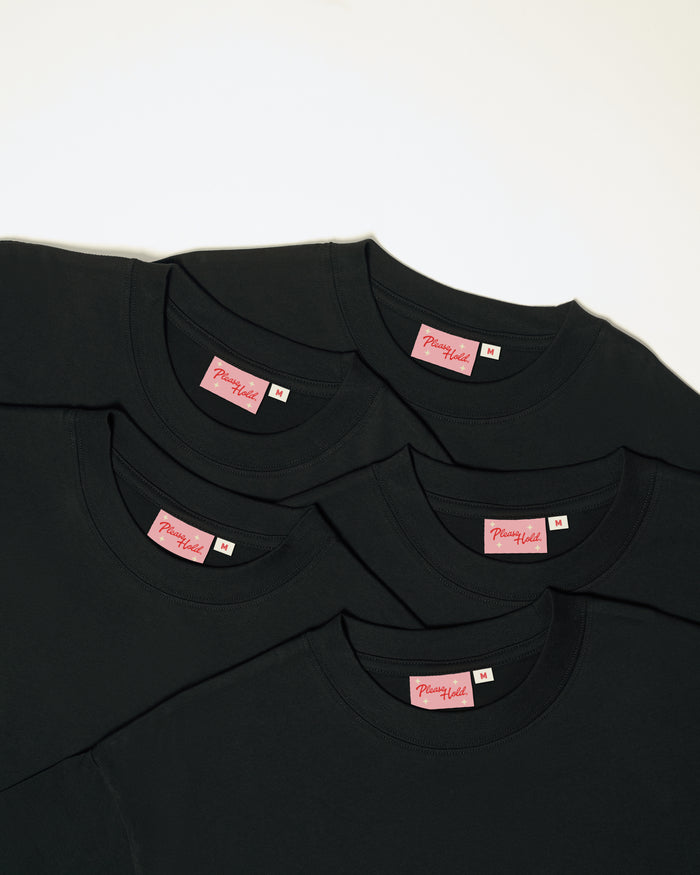 Boxy Tee 5-Pack: Black