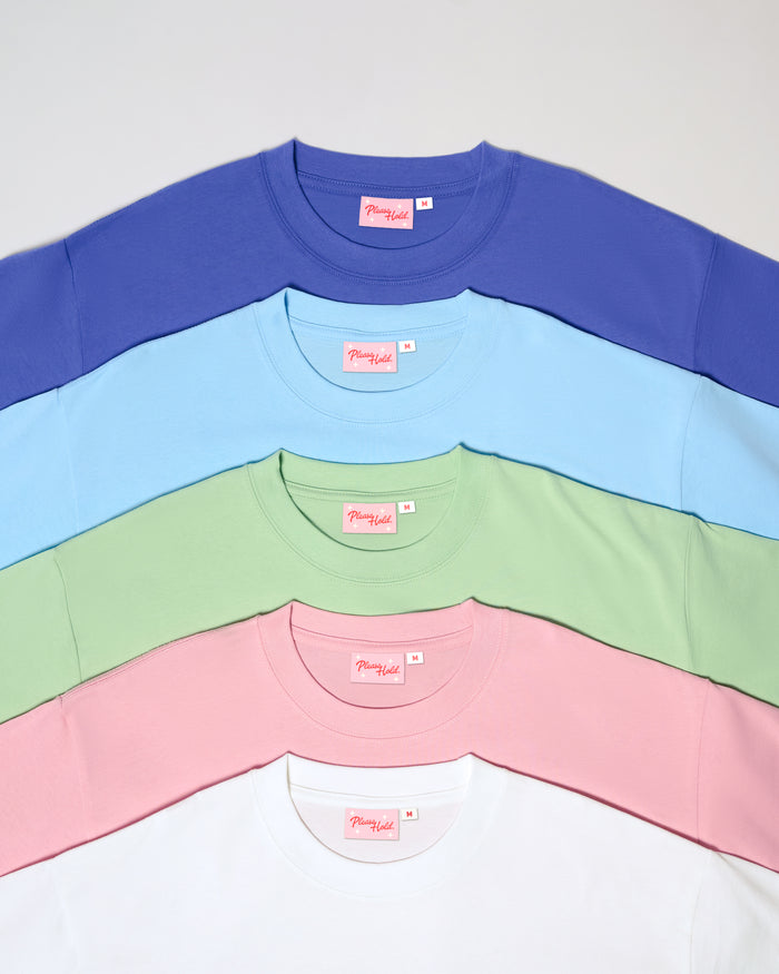 Boxy Tee 5-Pack: Dusk, Pale Blue, Pistachio, Pink, White