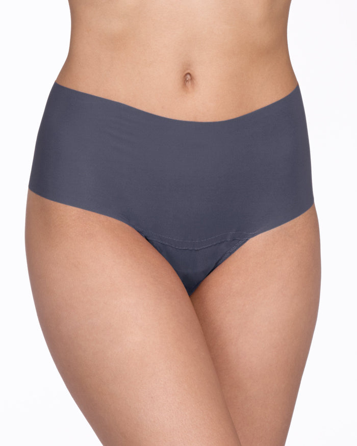 BreatheSoft® High Rise Thong Granite Grey