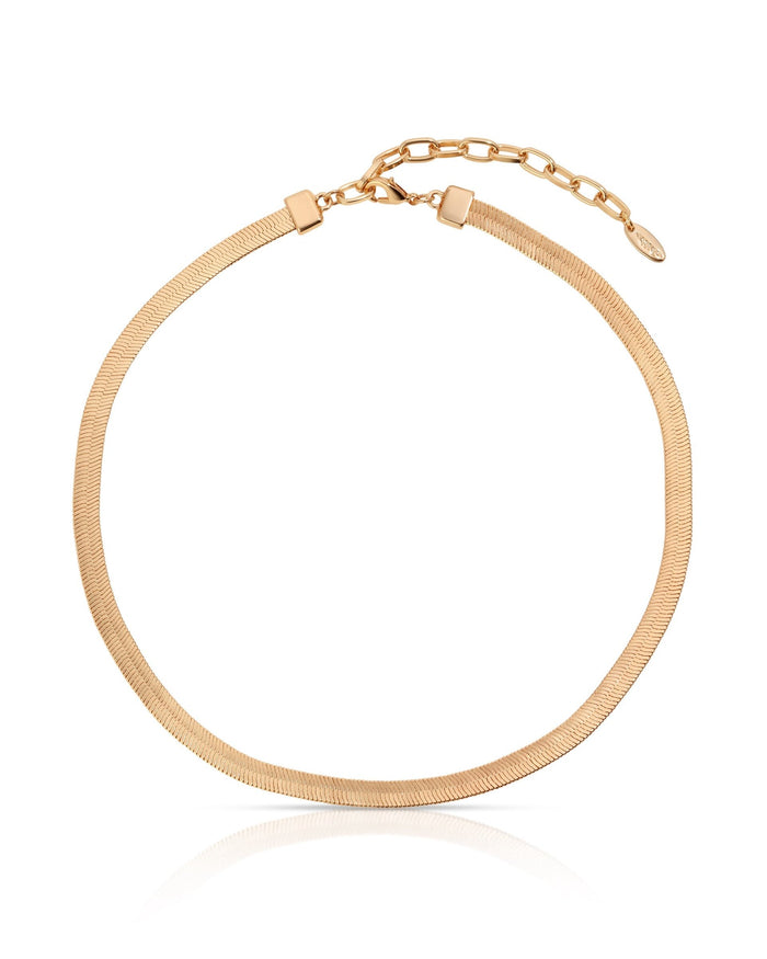 Brooklyn Flat Herringbone Chain Necklace