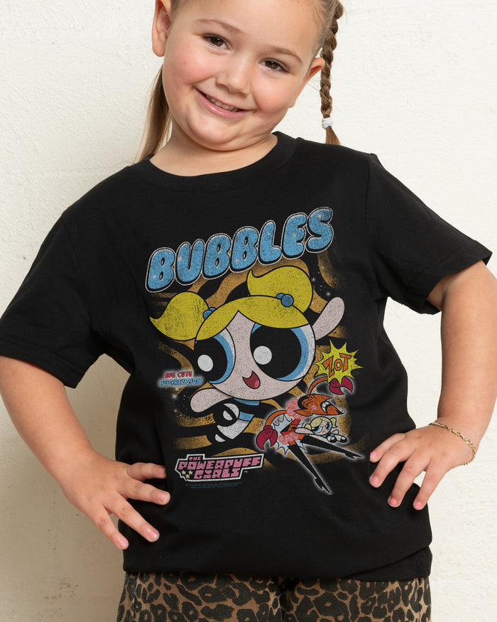 Bubbles Black Kids T-Shirt
