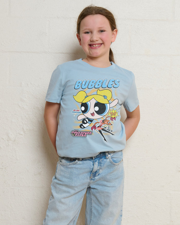Bubbles Pale Blue Kids T-Shirt