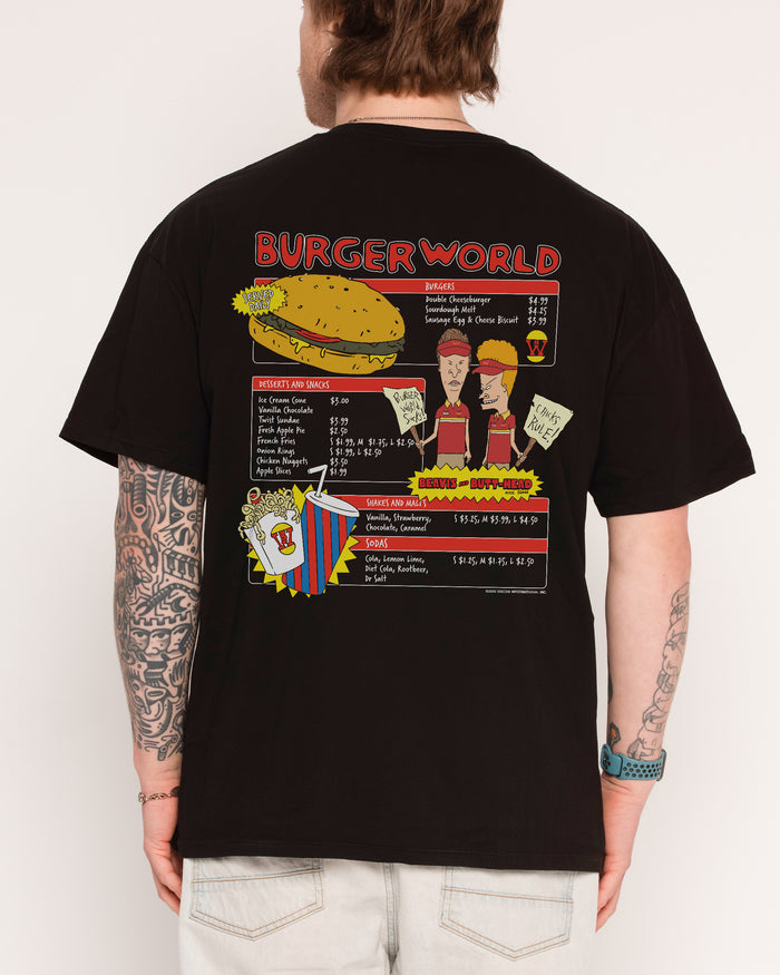 Burger World Black T-Shirt