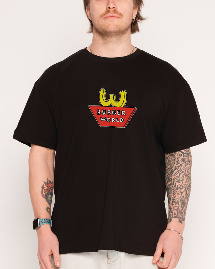 Burger World Black T-Shirt