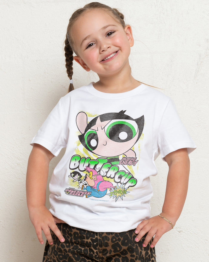 Buttercup White Kids T-Shirt
