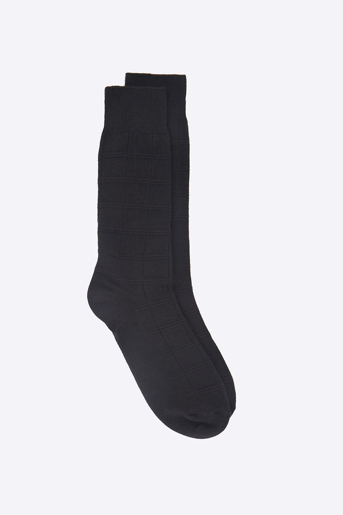 Checkerboard combed cotton socks