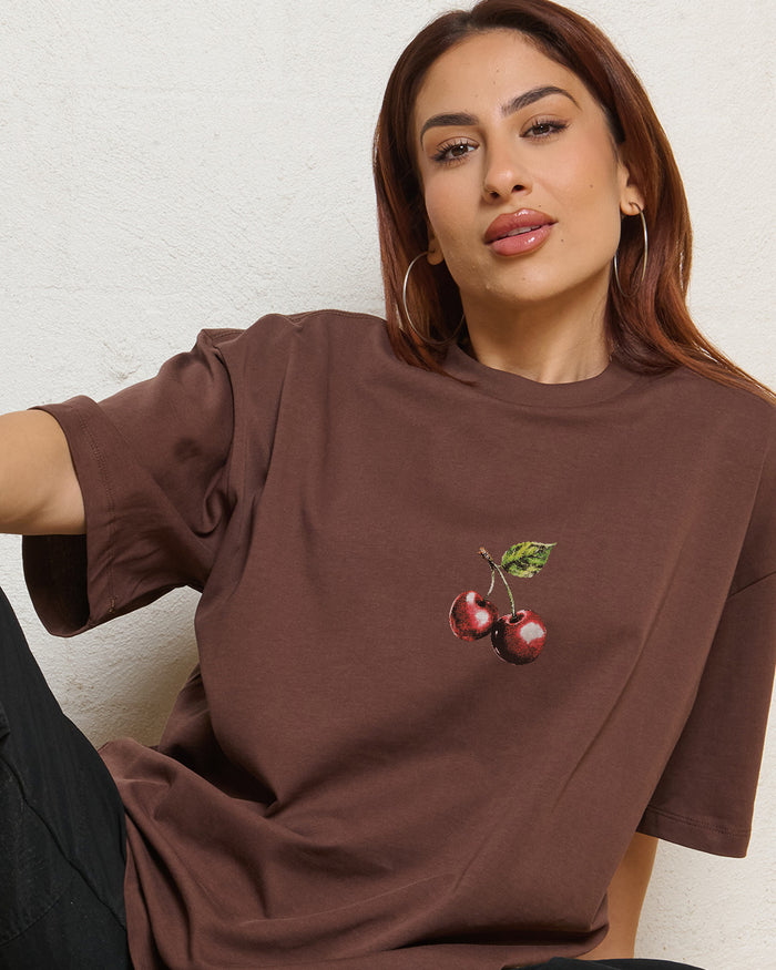 Cherry Drip Oversized Tee Online Australia