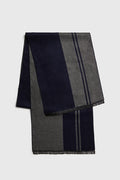 Color blocking brushed scarf