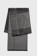 Colour blocking brushed scarf
