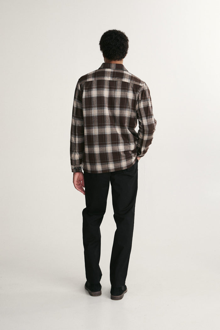 Comfort fit check jersey overshirt