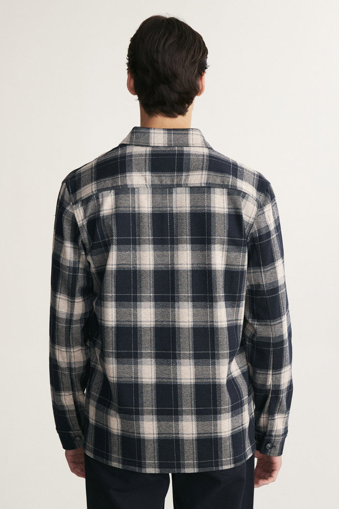 Comfort fit check jersey overshirt
