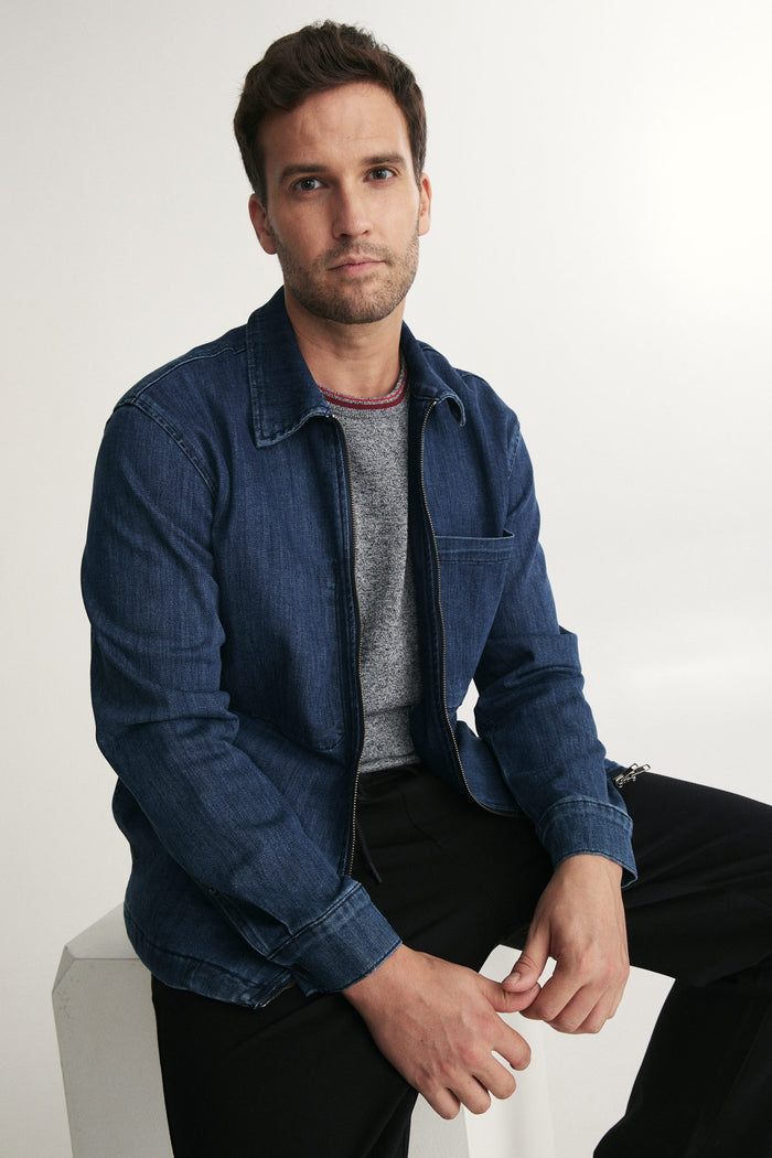 Comfort fit denim overshirt