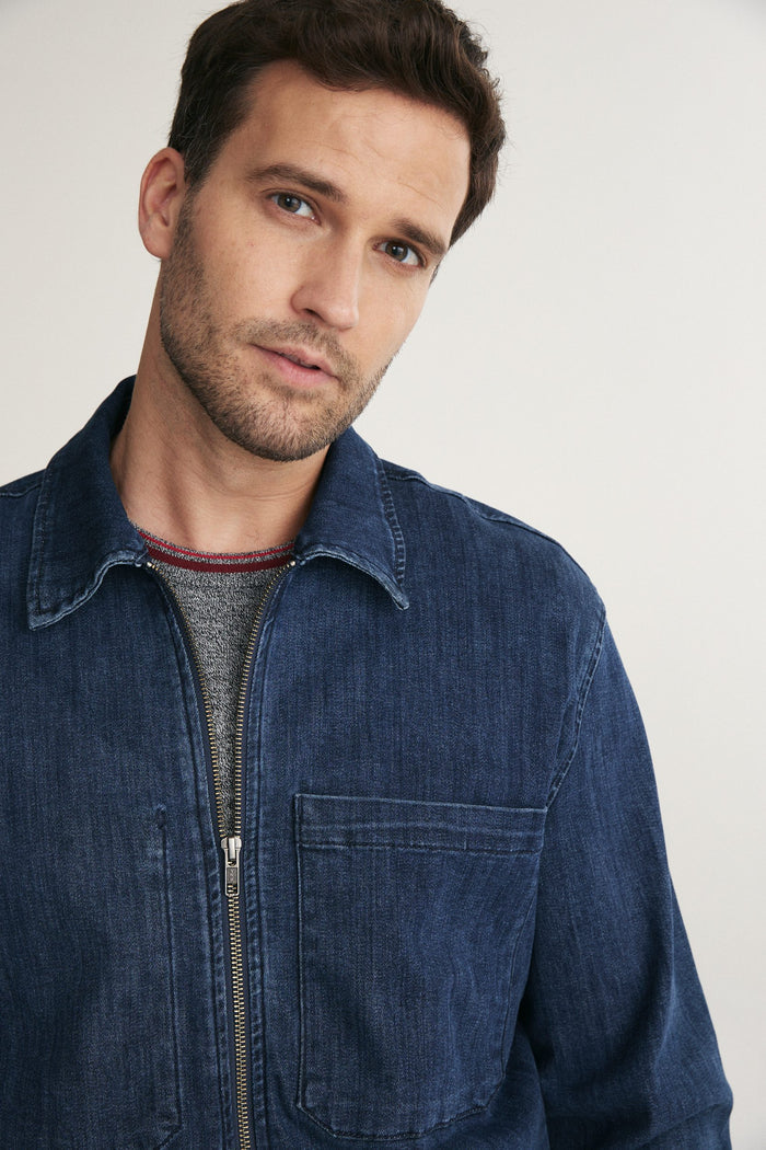 Comfort fit denim overshirt