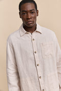 Comfort fit linen overshirt
