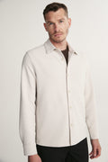 Comfort fit ottoman jersey overshirt