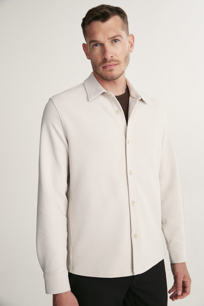 Comfort fit ottoman jersey overshirt