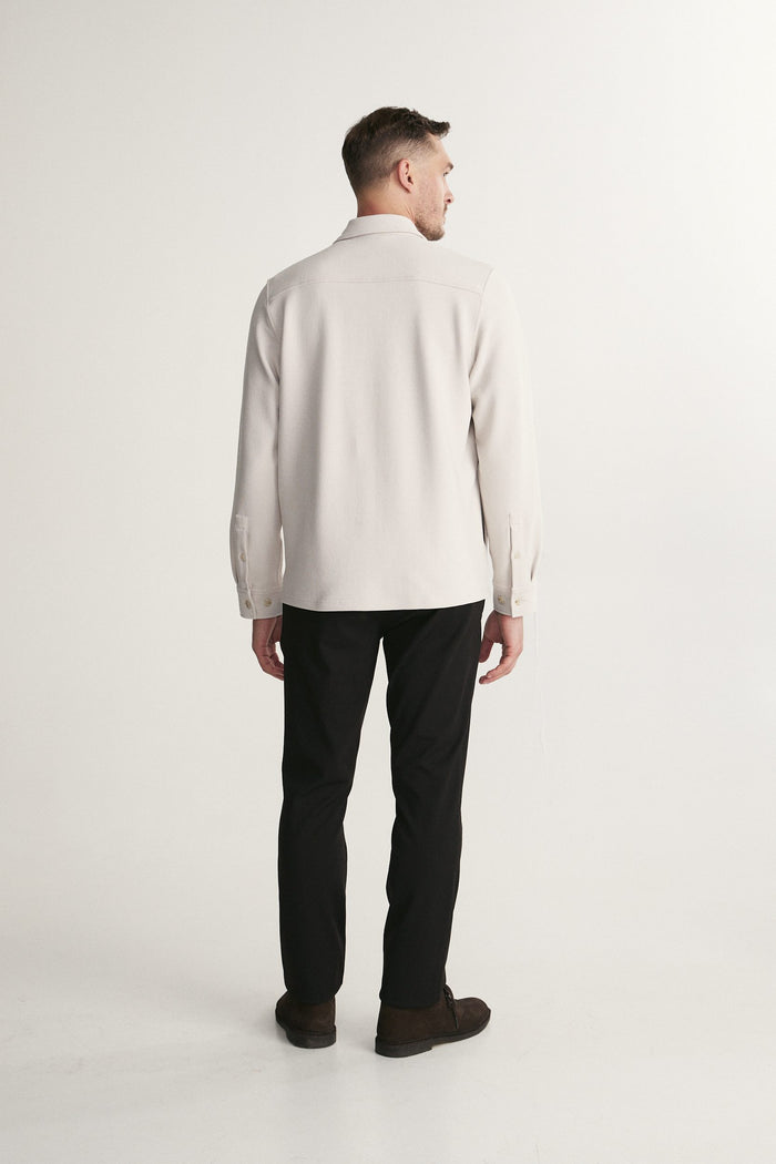 Comfort fit ottoman jersey overshirt