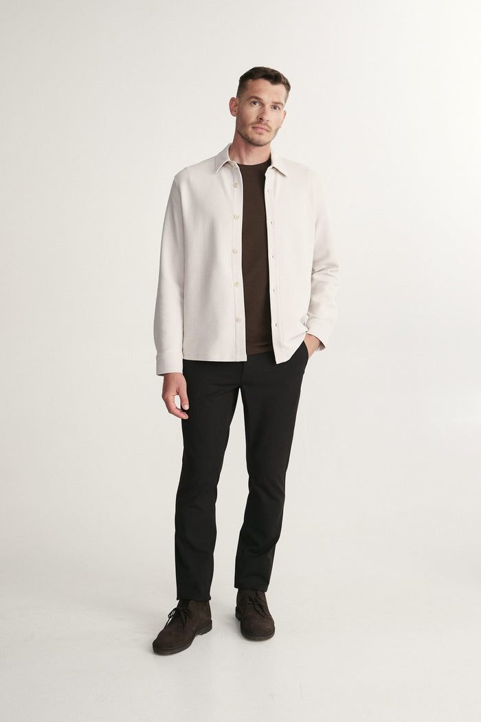 Comfort fit ottoman jersey overshirt