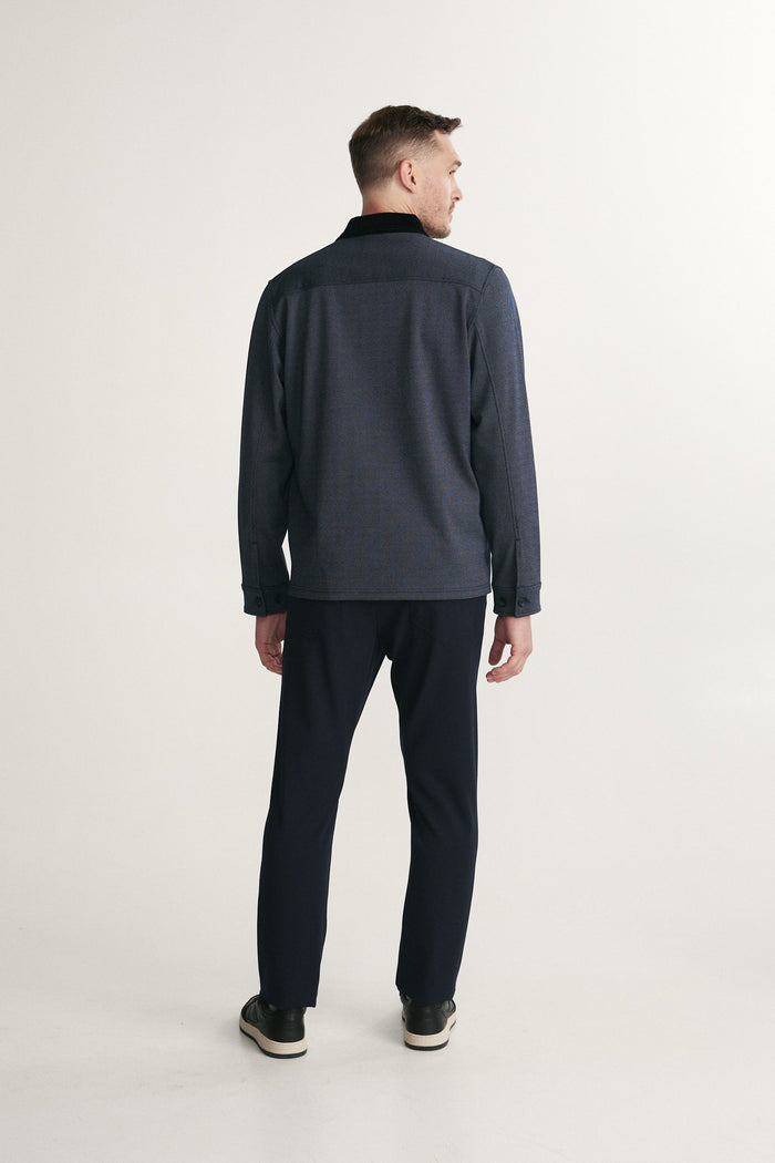Comfort fit overshirt with corduroy details