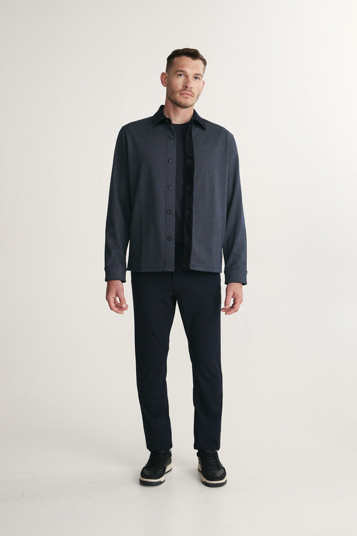 Comfort fit overshirt with corduroy details