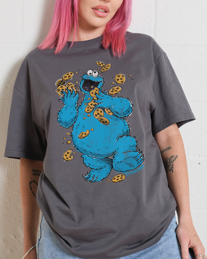 Cookie Monster Om Nom Nom T-Shirt Australia Online