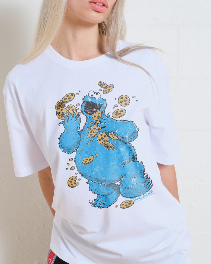 Cookie Monster Om Nom Nom T-Shirt Australia Online
