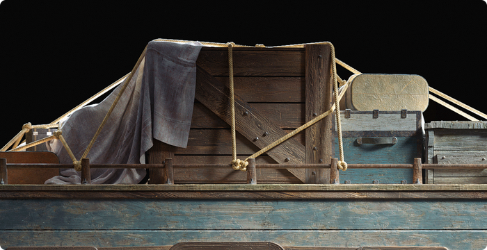 Courier Wagon 3D Model