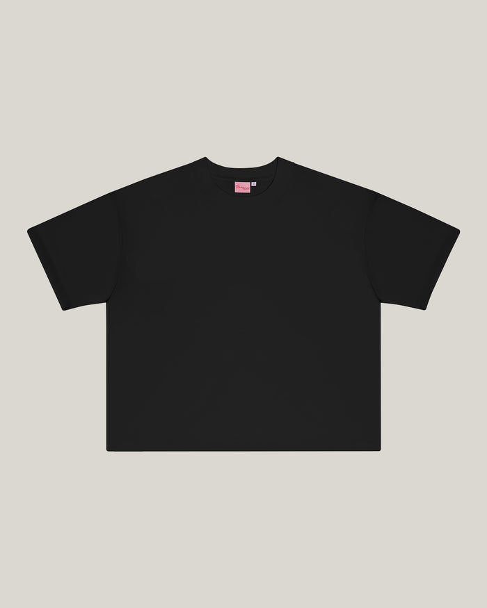 Custom Boxy Crop Tee #colour_black