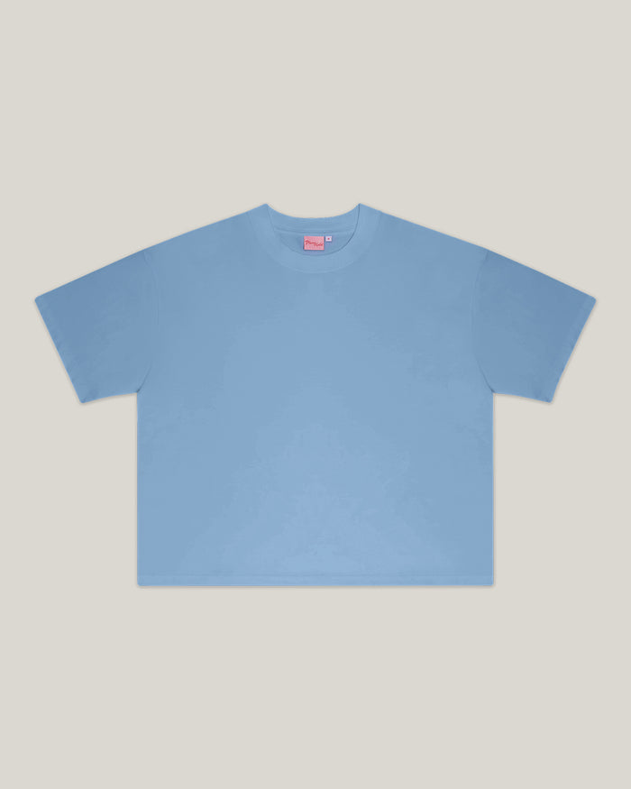 Custom Boxy Crop Tee #colour_pale blue
