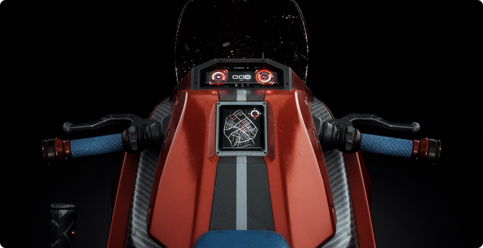 CyberPunk Motorcycle 3D Model