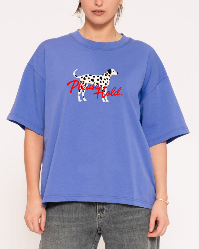 Dalmatian Purple Boxy Crop Tee