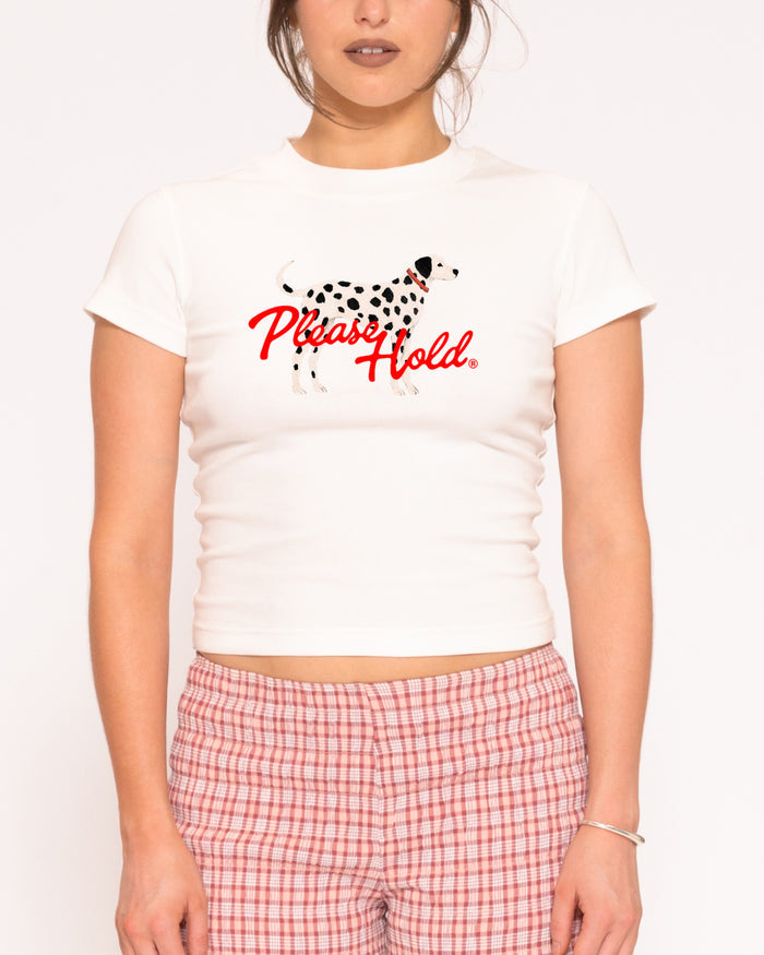 Dalmatian White Longline Baby Tee