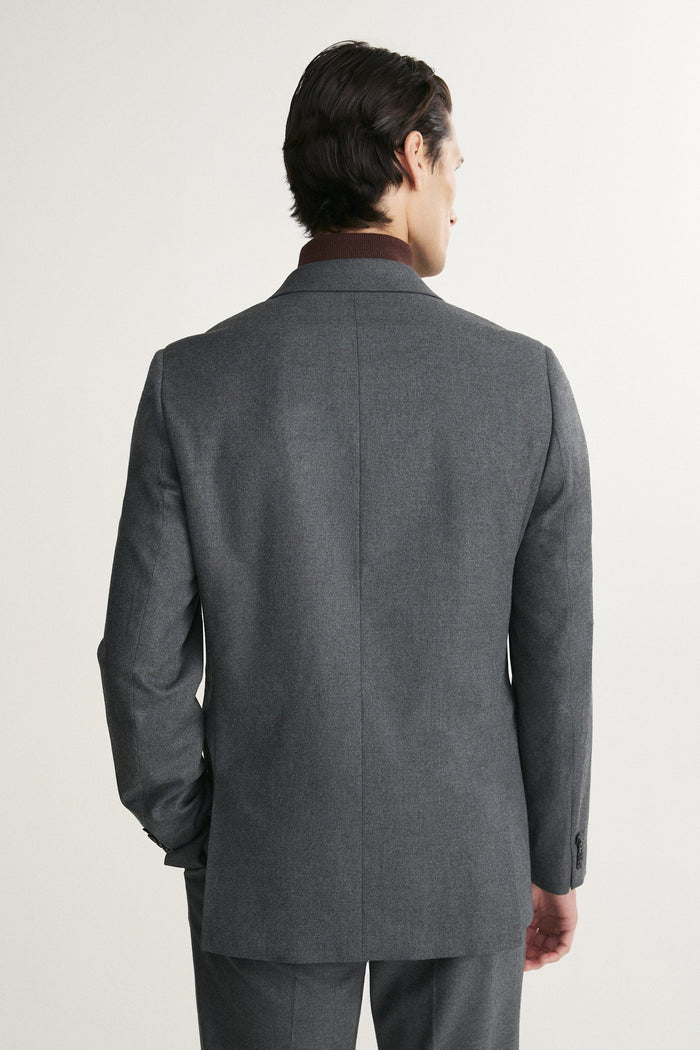 Double breast flanel fitted blazer