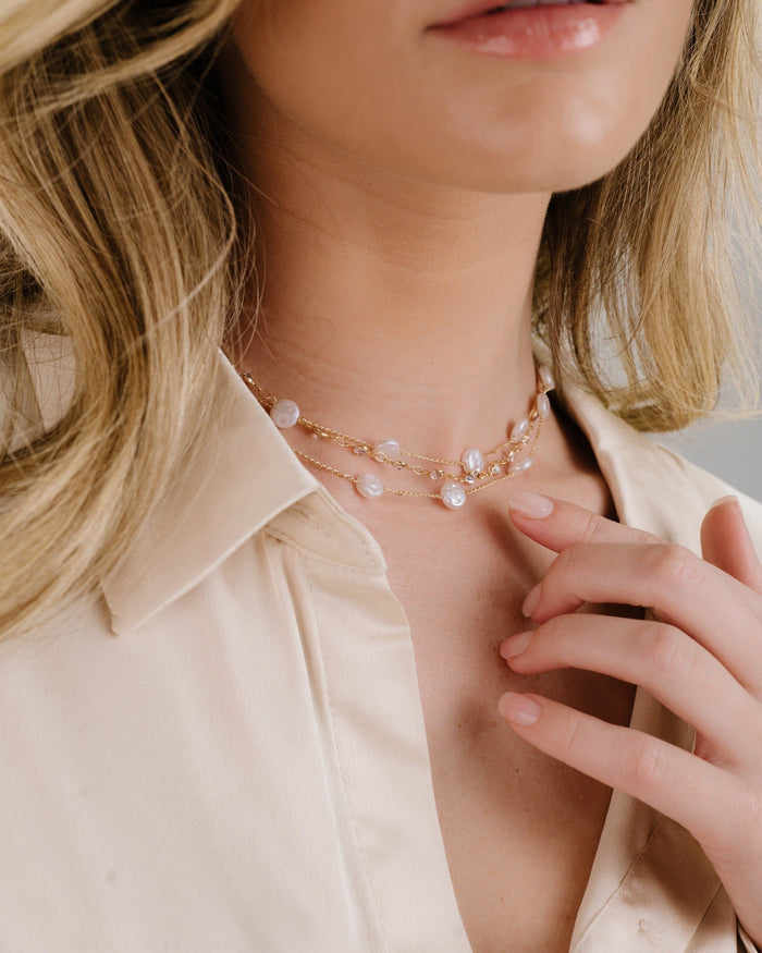 Dressed in Pearls Layered Necklace