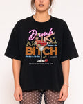 Dumb Bitch Hotel Black Boxy Crop Tee