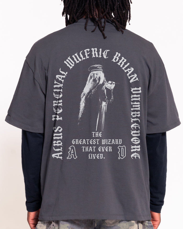 Dumbledore Charcoal Oversized Tee