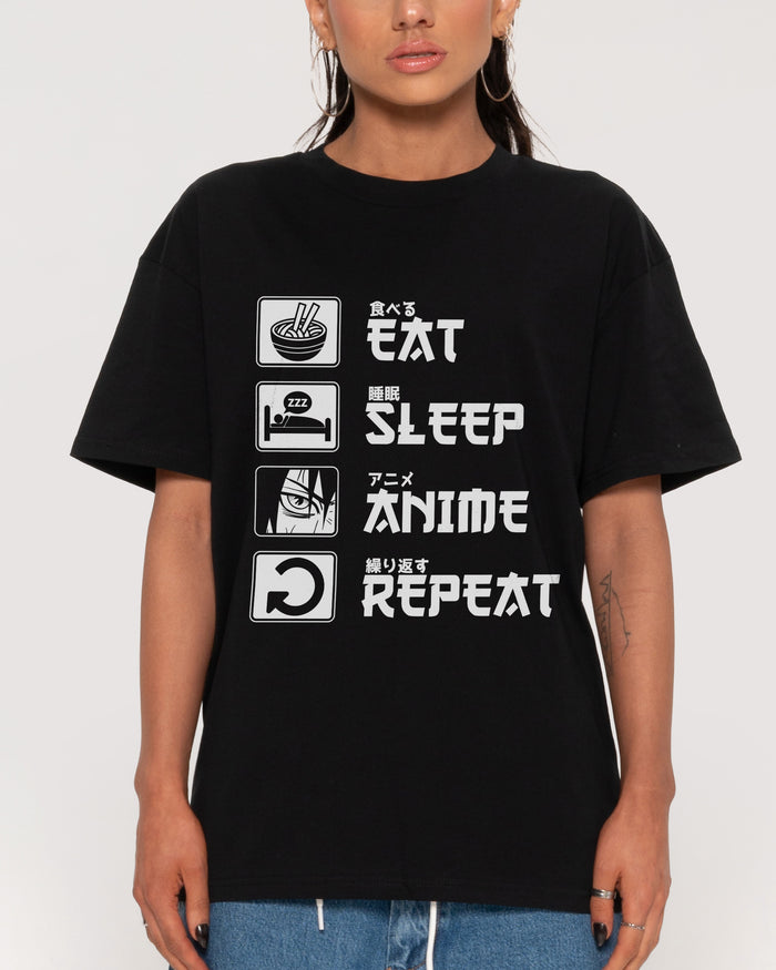 Eat Sleep Anime Repeat T-Shirt