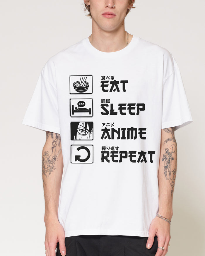 Eat Sleep Anime Repeat T-Shirt