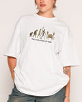 Evolution of Man White Oversized Tee