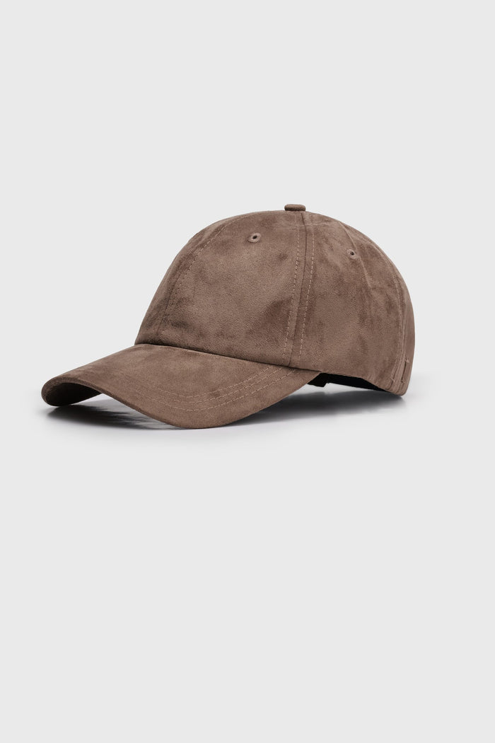 Faux suede cap