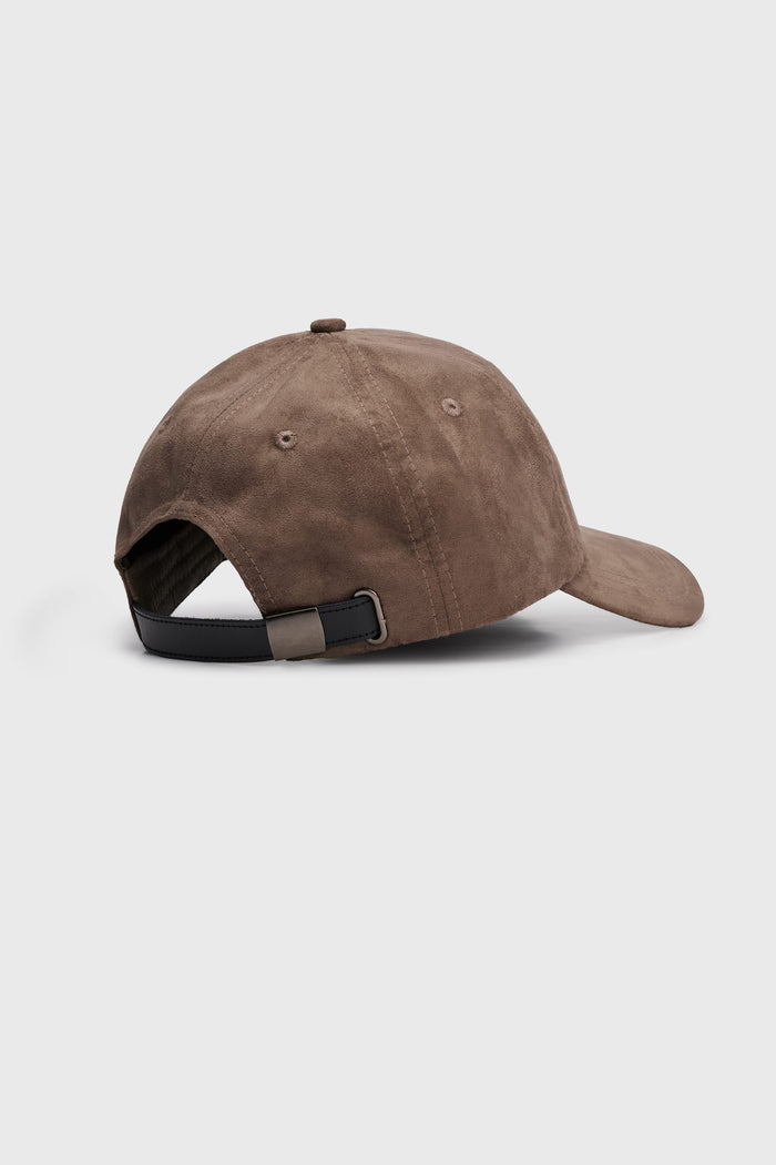 Faux suede cap