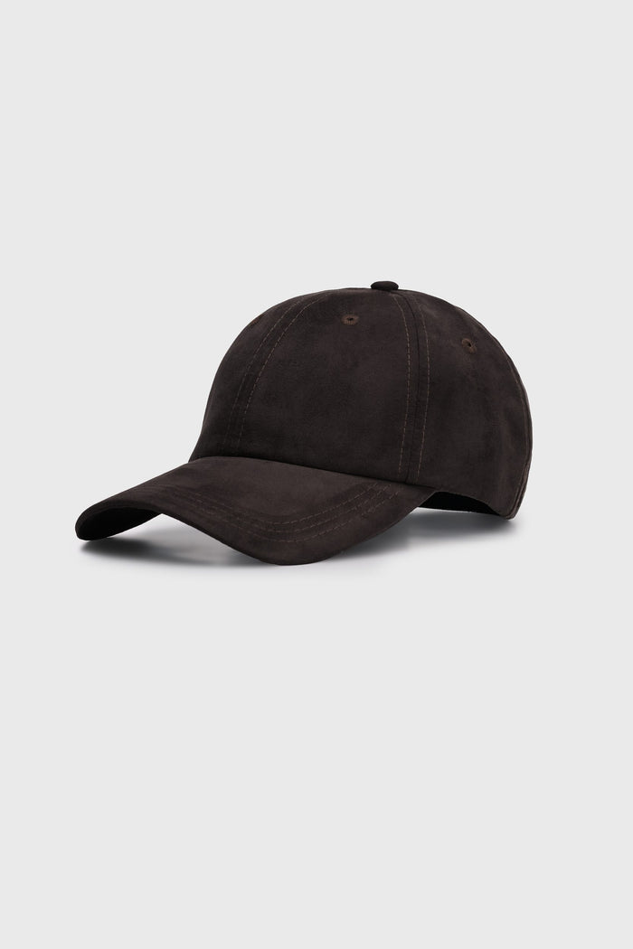 Faux suede cap