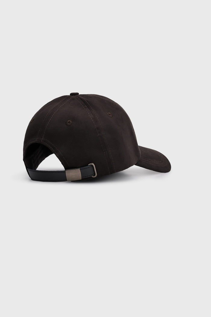 Faux suede cap