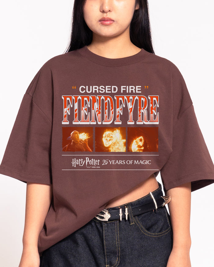 Fiendfyre Brown Oversized Tee