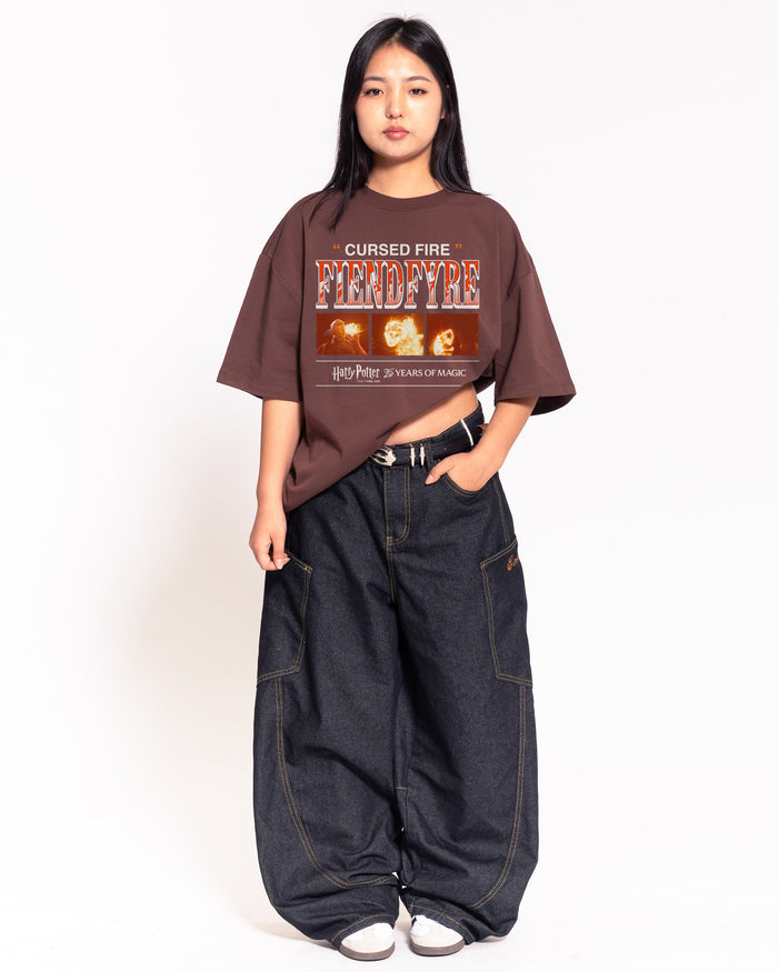 Fiendfyre Brown Oversized Tee
