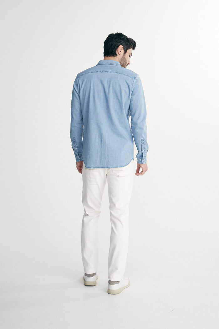 Fitted denim shirt